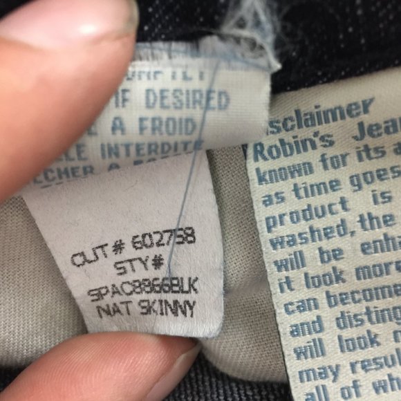 Robin's Nat Skinny Denim Stretch Jeans Size 29 - Picture 2 of 4